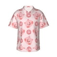 thumbnail image 1 of Fotbe Pigs Head And Donuts Camisa Hawaiana para Hombre Unisex – Camisa Casual de Verano con Botones de Manga Corta de Algodón y Lino,Medium, 1 of 7