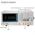 thumbnail image 2 of LCR Benchtop Digital Bridge 100kHz-1MHZ Desktop LCR Tester Meter Capacitance Resistance Impedance Inductance Measure ,Easy to Use, 2 of 6