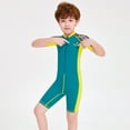 thumbnail image 4 of Traje de Baño para Niños Chicos Shorty Traje de Neopreno de Una Pieza Eigraketly Azul L, 4 of 6