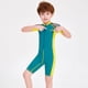thumbnail image 2 of Eigraketly Bañador de buceo para niños, traje de baño corto de una pieza para niños, pantalones de manga corta, trajes de neopreno, traje Deportes acuáticos Azul XL, 2 of 6