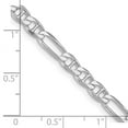 thumbnail image 7 of Auriga Fine Jewelry 925 Sterling Silver Rhodium-plated 4.5 mm Figaro Anchor Chain Necklace for Men 22", 7 of 7