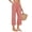 Pink, variant on SEMPAI Women's Cotton Linen Capri Pants Loose Fit Wide Leg, Lightweight Breathable Casual Capris with Pockets