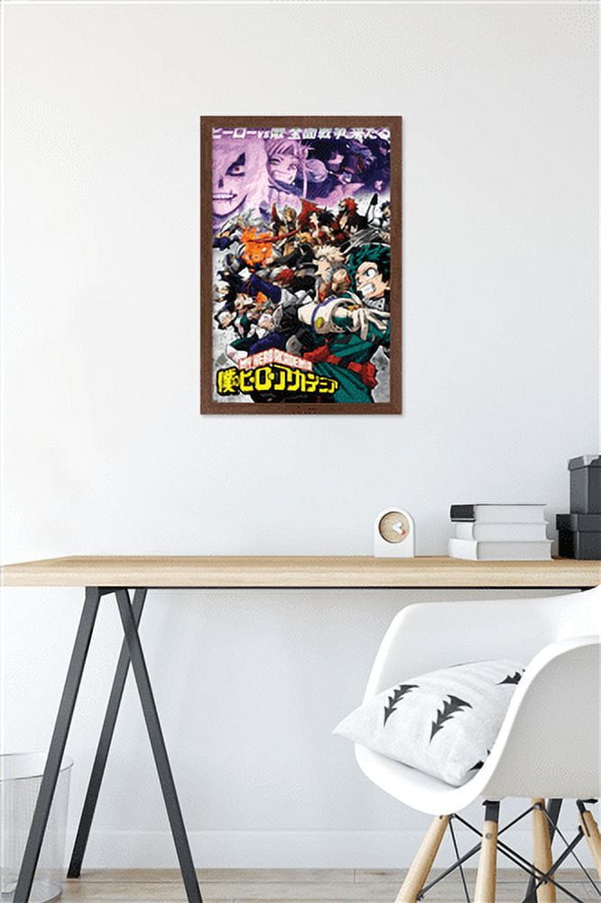 Trends International My Hero Academia: Season 6 - Key Art Framed Wall  Poster Prints White Framed Version 22.375 X 34 : Target