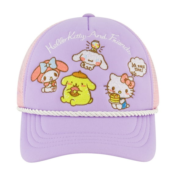Hello Kitty and Friends Girls Trucker Hat, Purple, One Size Fits Most