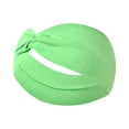 thumbnail image 2 of Accessories Solid Twist Turband Headwrap Hair Band for Women #03Fluorescent Green, 2 of 3