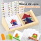 thumbnail image 5 of Herunwer Geometric House Design Toys, Tangrams Kids, Pattern Blocks, Portable Set, Hand Coordination, for School Classroom Home Family Time, 5 of 6