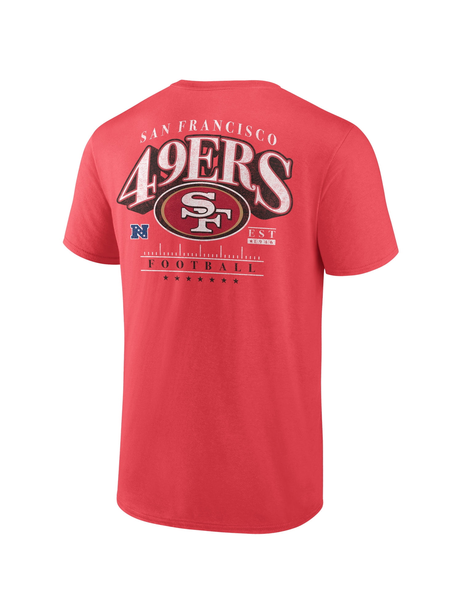 NFL San Francisco 49Ers Men's Cotton Faded Red Short Sleeve T-Shirt