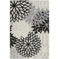 thumbnail image 2 of Nourison Aloha Indoor/Outdoor Black White 6' x 9' Area Rug, (6x9), 2 of 9