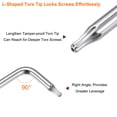 thumbnail image 4 of Lot de 2 Clés Torx à Bras Long T7, Surface en Acier Chromé S2, 4 of 7