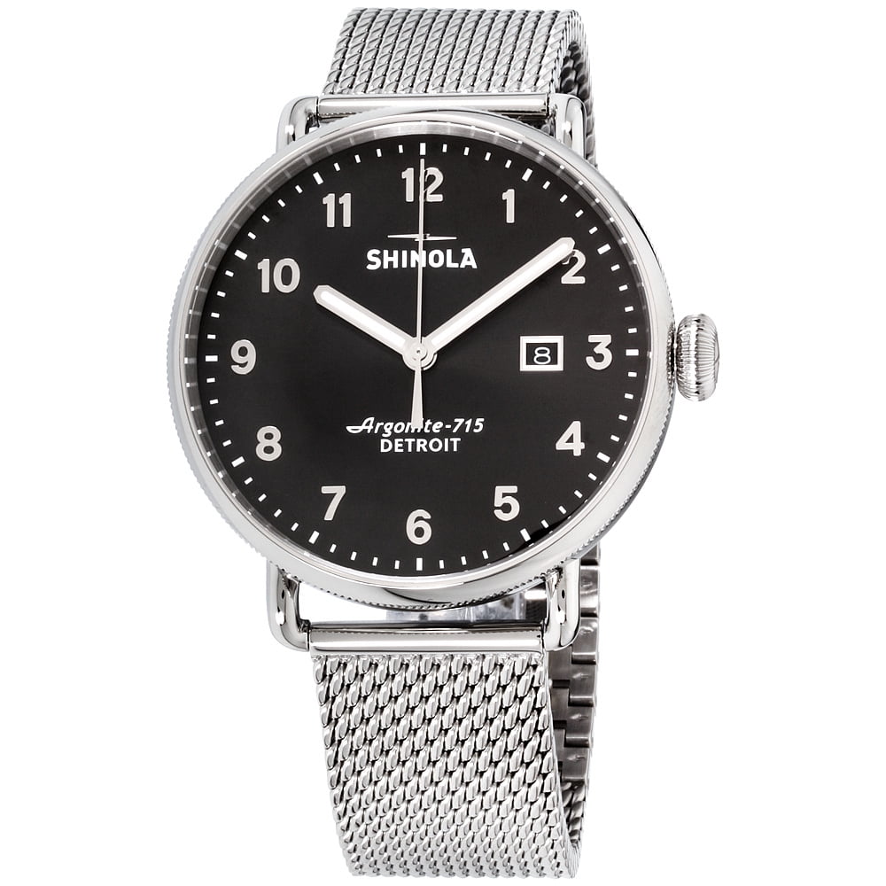 shinola men's canfield's black dial watch