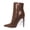 Brown, variant on Women Sexy Pointed Toe Booties Stiletto High Heels Ankle Boots Side Zipper Basic Winter Shoes Size 9 Dark Green