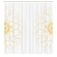 thumbnail image 2 of Ambesonne Dahlia Flower Shower Curtain, Sunflower Like Petals, 69"Wx70"L, Earth Yellow, 2 of 4