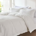 thumbnail image 2 of Lush Decor Doris Eyelet Inset Trim Cotton Duvet Cover 3 Piece Set Full/ Queen White - White Duvet - Neutral Bedding Set - Country Cottage Style, 2 of 11