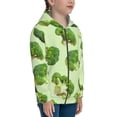 thumbnail image 5 of Kdxio Broccoli 3 Pattern Kids Boys Girls Zip Up Hoodie 3D Printed Hooded Sweatshirt Hoody Coat with Pocket 7-12 Y-Small, 5 of 6