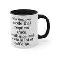 thumbnail image 4 of Working Mom Gifts Two-Tone 11oz Mug Working mom:a role that requires grace, 4 of 4