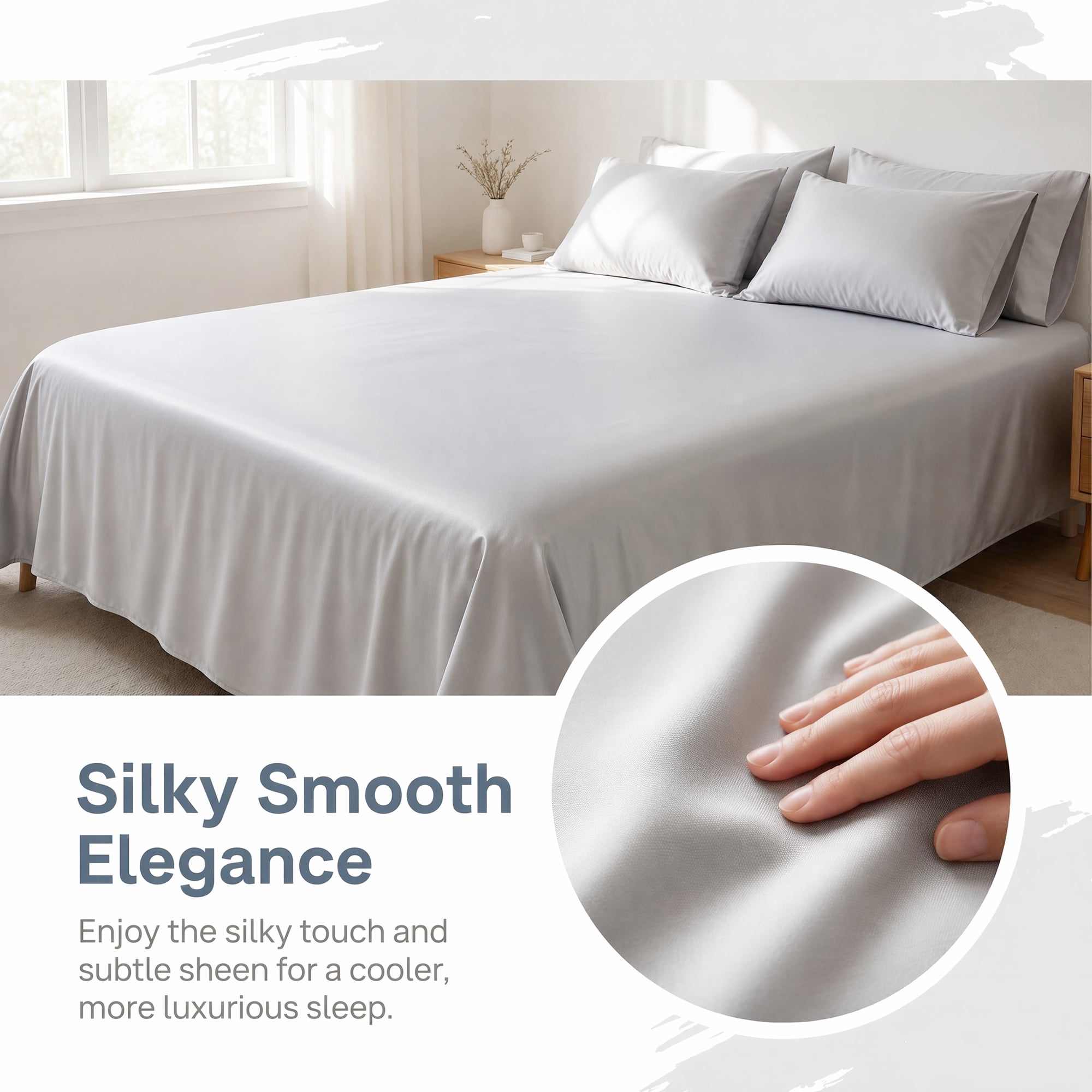 Unique Bargains Microfiber Gauze Bed Sheet Flat Sheet Bedding Silver Gray 90"x102"