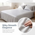 thumbnail image 3 of Unique Bargains Microfiber Gauze Bed Sheet Flat Sheet Bedding Silver Gray 90"x102", 3 of 5