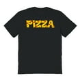 thumbnail image 1 of Pizza Humor Graphic Black Men's Cotton T-Shirt, 1 of 1