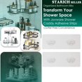 thumbnail image 2 of Large Strong Shower Sticker Suction Cup Strip Bathroom Storage Wall Mounted Hooks Transparent Shelf Organizer, 2 of 6