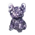 thumbnail image 3 of Figura de bulldog pequeña estatua adorno mascota perro decoración de mesa para Violeta, 3 of 9