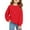 Red, variant on Girls Crewneck Pullover Sweatshirt Long Sleeve Cotton Casual Top for Kids Youth Comfortable Fit Everyday Wear