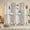 6 Panel White, variant on Aletheiawu 4 Panel Wood Pegboard Display with 16 Hooks, Wood Folding Room Divider, No Installation Required, White