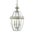 thumbnail image 1 of Sea Gull Lighting 6039EN-965 Three Light Outdoor in Traditional Style - 12 inches wide by 20.75 inches high Antique Brushed Nickel LED Polished Brass, 1 of 2