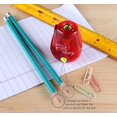 thumbnail image 2 of YWC-bureau Taille-Crayon Twist-N-Sharp Coloré Manuel Petits Taille-Crayon à Main, 3 Pack, Couvert, Vert Lime, Bleu et Rouge Portable à Main avec Couvercle, 2 of 4