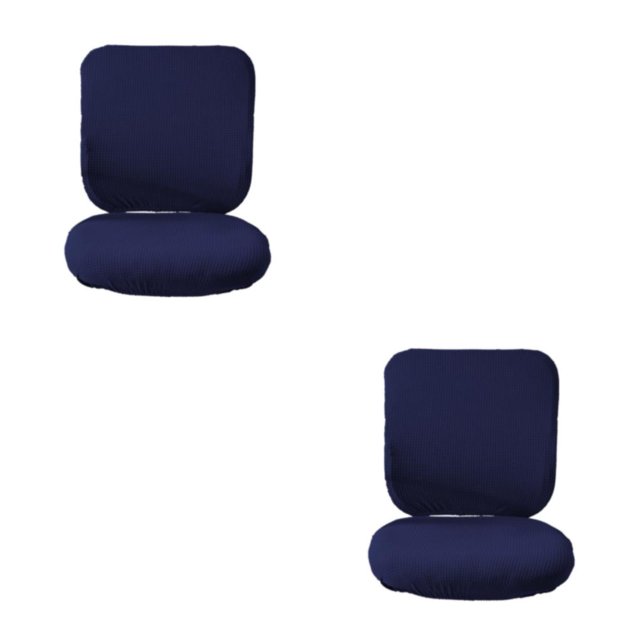 Baohd Computer Chair Cover Swivel Chair Cover Rotating for Chair Blue Backrest + Cushion Cover 2Set
