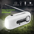 thumbnail image 2 of Solar Radio, Emergency Hand Crank Solar Powered AM/FM Weather Radio, 2 of 5