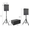 thumbnail image 3 of PRORECK Concert Set 6000W Stereo/Mono DJ Powered PA Speaker System Combo Set with One Active Sub, 3 of 9