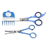 Scaredy Cut Silent Pet Grooming Kit Right-Handed Blue 4.5" Safety ...