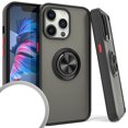 thumbnail image 1 of Kaleidio Case For iPhone 13 Pro Max (6.7") [Frost Hybrid] Lightweight Slim Fit [Magnetic Ring Stand] Skin Cover [Smoke/Black], 1 of 2
