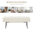 thumbnail image 4 of Sesslife Contemporary Bedroom Bench, Upholstered Bench for End of Bed Entryway Hallway, Beige Bench Supports up to 250 lbs, 45"L x13"Wx 17"H, 4 of 10