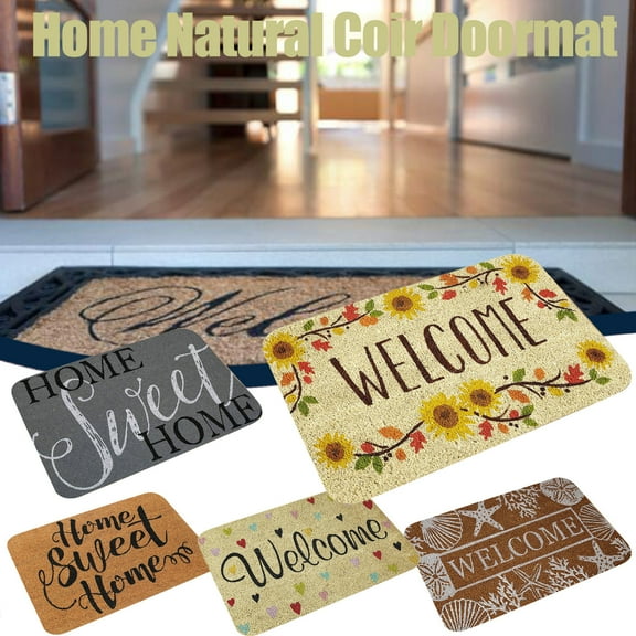 1Pc Floor Mat Welcome in the Door Mat Hallway Kitchen Absorbent Mat Foot Mat Soft Non-Slip Carpet