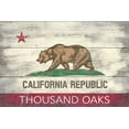 thumbnail image 3 of Thousand Oaks, California, Rustic California State Flag (100% Cotton Canvas Reusable Tote Bag), 3 of 3