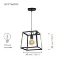 thumbnail image 2 of Xtricity - Pendant Light, 12'' Width, From the Westwood Collection, Black, 2 of 4