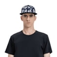 thumbnail image 5 of Hirioo White Leaves for Baseball Cap Men Cap Flat Brim for Men Women Teens Adjustable Baseball Cap, 5 of 7