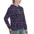 thumbnail image 6 of Sikiie Lavender Flowers Women's Casual Hoodies Long Sleeve Lightweight Pullover Tops Loose Sweatshirt-Medium, 6 of 7