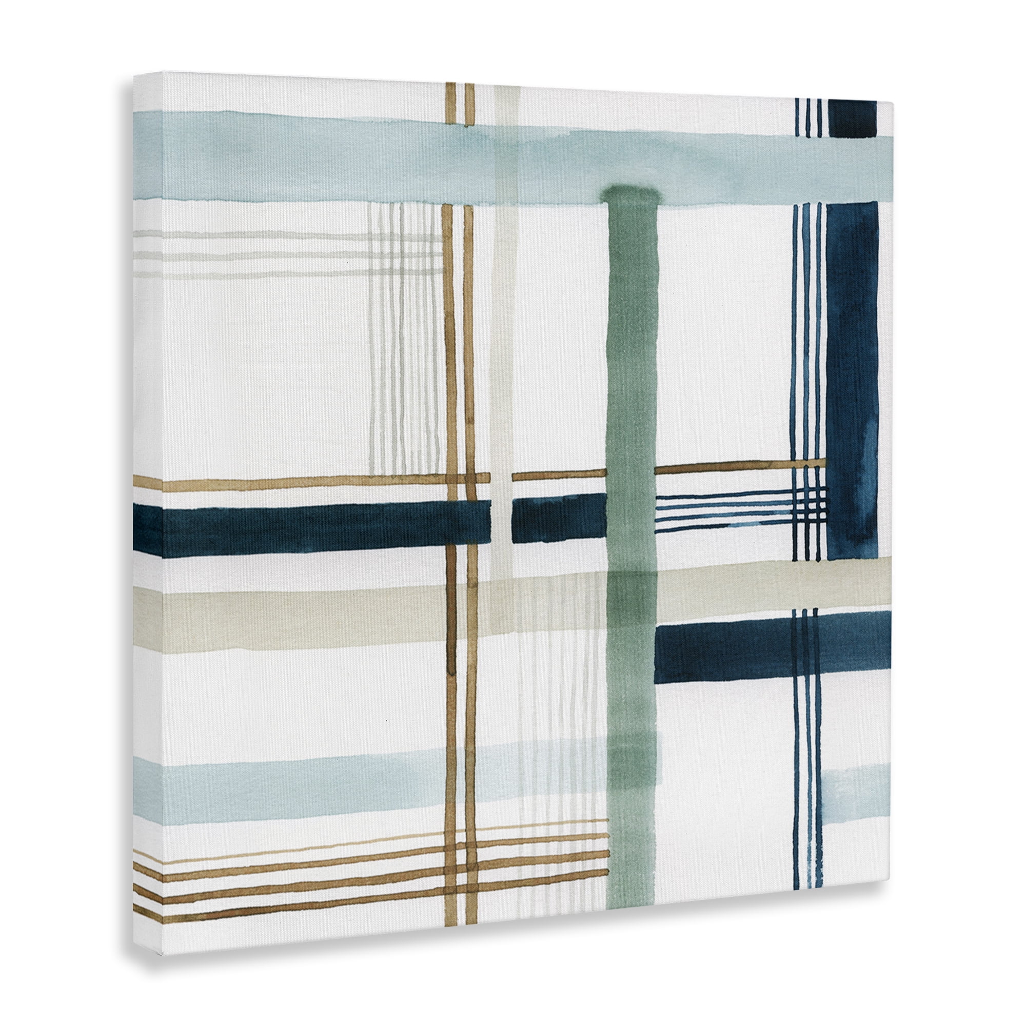 Stupell Industries Soft Woven Pattern Abstract Painting Gallery Wrapped Canvas Art Print Wall Art, 17 x 17