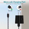 thumbnail image 4 of 2 Pack Micro USB Cable with Android Charger, Hootek 6FT USB A to micro cable High Speed Fast Charging Cable, usb cable micro with USB Wall Charger Fast Charger Adapter Plug, android charger block, 4 of 7