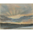 thumbnail image 2 of Eugène Delacroix 24x20 Black Ornate Framed Double Matted Museum Art Print Titled: Sunset (ca. 1850), 2 of 5
