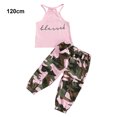 thumbnail image 2 of Guardurnaity Trajes de bebé Trajes de chaleco de niña infantil Pantalones cortos de bebé Traje de ropa de verano para niños pequeños conjuntos de ropa Rosado 120cm, 2 of 6