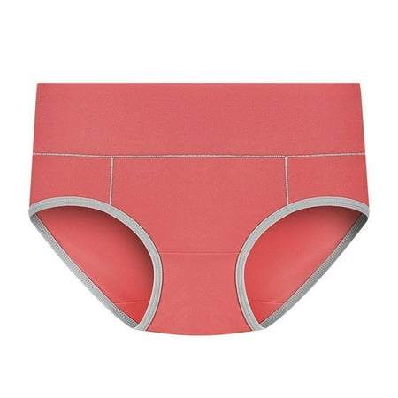 Xunlbb Women s Plus Size Panties  3PC Women s Large Seamless Cotton High Waist Briefs Hip Lifting Underpants (Red 5XL) on Clearance