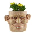 thumbnail image 3 of Pot de Fleurs Visage Humain Horreur Décoration Maison Halloween, 3 of 5