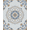 Blue Ochre White, Pattern 3, variant on ODIKA 2'x3' Washable Accent Rug Pet Friendly, Bedside Mat Botanical Scroll Border Geometric Papel Picado Under Vintage Boho Playful for Bedroom, Nursery, RV