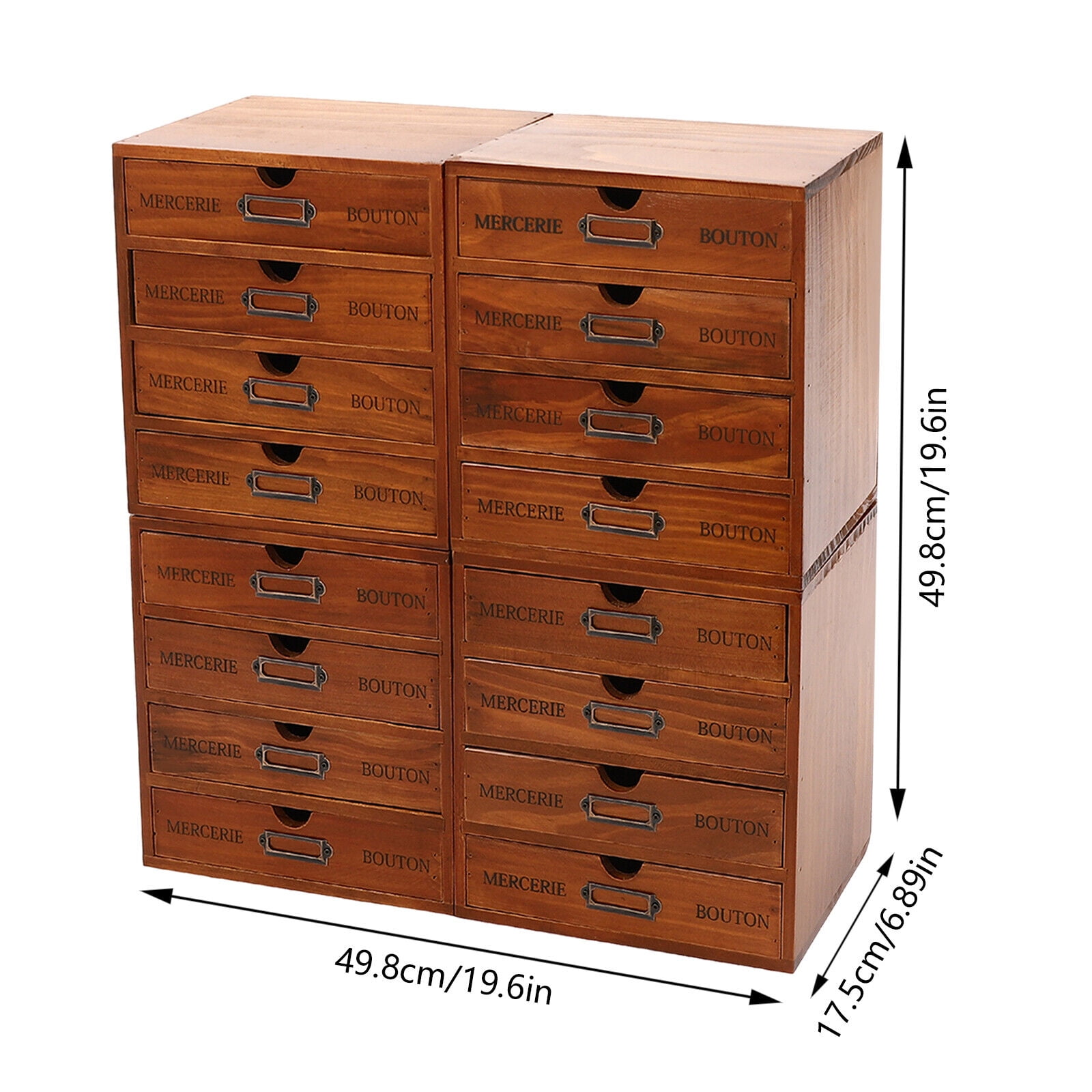 Sturdy Metal & Wood 16-Compartment Desk Organizer - Rust-Resistant Storage Solution for Office, Home & Classroom
