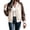 253#Beige, variant on Bomber Jacket for Women Zip Up Leopard Print Sleeve Colorblock Loose Baseball Coat Trendy Fall Outerwear