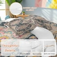 thumbnail image 2 of Black Boho Bedding Duvet Cover Set Full Size 4 Pieces Oriental Medallion Retro Distressed Bohemian Bedding Set with Zipper Closure, 1 Comforter Cover 86x86 Inches 1 Flat Sheet & 2 Pillow Cases, 2 of 7