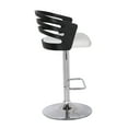 thumbnail image 6 of Modern Wood Back Adjustable Swivel Bar Stool with Cushion, Black, 6 of 9
